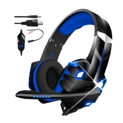 SAMA Gaming Headset G9000Max With Noise Isolating 120° Adjustable Omnidirectional Mic 40MM Driver In Blue