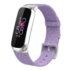 STRAPSCO Woven Canvas Watch Band Strap for Fitbit Luxe - In Purple