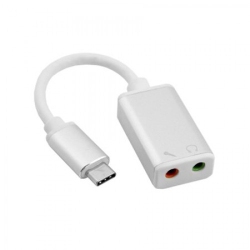 CABLESHARK USB3.1 Type C USB C- Audio 3.5 Headset And Mic Adapter, M/2F