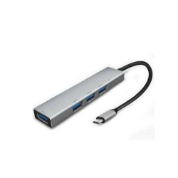 GNS USB-C Type C to USB 3.0 4 Port Hub Adapter USB-C Aluminum Slim Thunderbolt USB