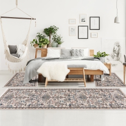 LADOLE RUGS La Dole Rugs Traditional Persian Oriental Paisly Ivory Grey Teal Turquoise Area Rug Living Room Bedroom Carpet Tapis 2'7"x9'11