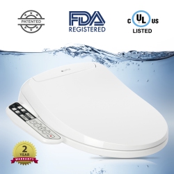 LOTUS Hygiene Systems Ats-500 Advanced Smart Toilet Seat Bidet, Heated Seat And Temperature Controlled Wash, Warm Air Dryer In White