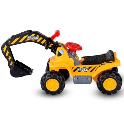 TOPBUY Digger Digging Scooper Truck Kids Toddler Ride On Excavator W/ Storage & Helmet In Sand