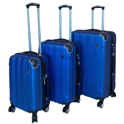 ARCHIBOLT 3-Piece Hard Shell Rolling Suitcase Set, Luggage Bag, Lightweight Luggage With Tsa Lock In Blue
