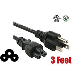 IMBAPRICE 3 Ft Ac Laptop Power Cord Cable for Acer/asus/compaq/dell/gateway/hp/ibm/lenovo/msi/sony/toshiba Notebook Comp