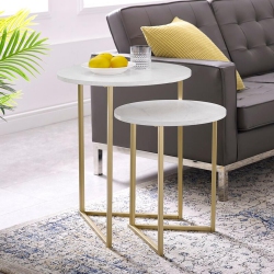 VISCOLOGIC Vector Nesting Coffee Tables, End Tables & Side Tables (Golden Yellow)