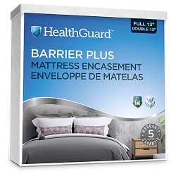 HEALTHGUARD Barrier Plus Waterproof Terry Surface Mattress Encasement Full 13