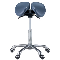 MASTER MASSAGE Berkeley Ergonomic Posture Saddle Chair-Part Saddle Stool- Hydraulic Swivel Rolling Seat Stool \w Adjustable Title Angle And Height