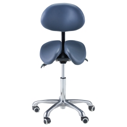 MASTER MASSAGE Berkeley Ergonomic Split Seat Style Backrest Saddle Stool With Two Tilting Option In Royal In Blue