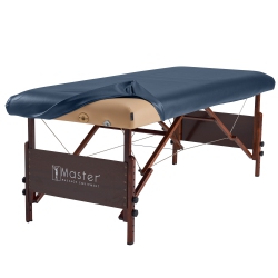 MASTER MASSAGE Universal Fabric Fitted Pu Vinyl Leather Ultra-Durable Protection Cover Sheet for Massage Tables, Royal In Blue