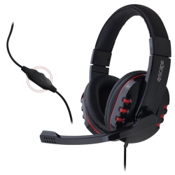 ESCAPE - Wi Stereo Gaming Headset, Volume Control And Microphone In Red