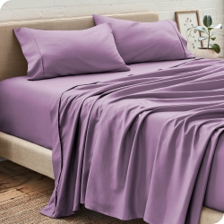 BARE HOME Sheet Set - Premium 1800 Ultra-Soft Microfiber - Double Brushed - Hypoallergenic - Wrinkle Resistant (Lavender, Queen)