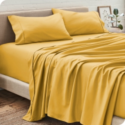BARE HOME Sheet Set - Premium 1800 Ultra-Soft Microfiber - Double Brushed - Hypoallergenic - Wrinkle Resistant (Lemon Drop, Twin Xl)