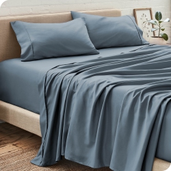 BARE HOME Sheet Set - Premium 1800 Ultra-Soft Microfiber - Double Brushed - Hypoallergenic - Wrinkle Resistant (Coronet Blue, Split King)