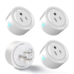 NIERBO 4Pack Wi-Fi Smart Plug Wifi Smart Plug 10A 2400W Mini Smart Plug Works \w Amazon Alexa, Echo, Google Home, No Hub Required, Voice Command