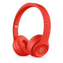 BEATS BY DR. DRE Solo3 Icon On-Ear Sound Isolating Bluetooth Headphones - Citrus (New) In Red