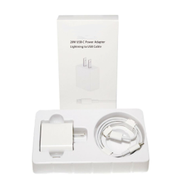 GLOW ACCESSORIES 20W USB-C Wall Charger & USB-C to Lightening Cable| for Iphone 14, 13, 12, 11 Series Models| In Retail Packaging - Combo Pack