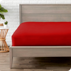BARE HOME Fitted Bottom Sheet - Premium 1800 Ultra-Soft Wrinkle Resistant Microfiber - Hypoallergenic - Deep Pocket - Twin Xl In Red