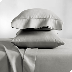 BARE HOME Premium 1800 Ultra-Soft Microfiber Pillowcase Set - Double Brushed - Hypoallergenic - Wrinkle Resistant - King, Light In Grey