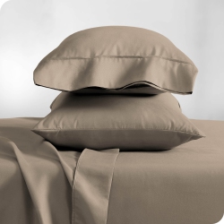 BARE HOME Premium 1800 Ultra-Soft Microfiber Pillowcase Set - Double Brushed - Hypoallergenic - Wrinkle Resistant - King, Taupe