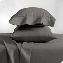 BARE HOME Premium 1800 Ultra-Soft Microfiber Pillowcase Set - Double Brushed - Hypoallergenic - Wrinkle Resistant - King In Grey