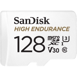 SANDISK 128GB High Endurance Video Microsdxc Card With Adapter for Dash Cam- C10, U3, V30, 4K Uhd, Micro Sd Card-Sdsqqnr-128G-Gn6Ia