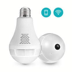 NIERBO Light Bulb Camera, 360 Panoramic Full HD 1080P Home Camera, 2.4Ghz Wifi Camera, Dome Surveillance Cameras, Home Baby, Pet Monitor