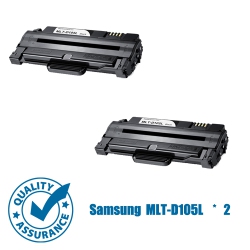 PRINTER PRO 2 Pack Samsung Mlt-D105L (D105/mltd105/mltd105/d105) Toner Cartridge-Samsung Printer Ml-1910/scx-4600/ml-2525 In Black
