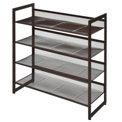 TOPBUY Iron Shoe Shelf 2/3/4-Tier Space Saving Layered Shoes Shelving Shoes Storage Organizer