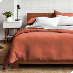 BARE HOME Washed Duvet Cover And Sham Set - Premium 1800 Ultra-Soft Brushed Microfiber - Hypoallergenic, Stain Resistant - Twin/twin Xl In Dusty Rose