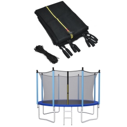 GYMAX 14Ft Trampoline Replacement Safety Enclosure Net Weather-Resistant