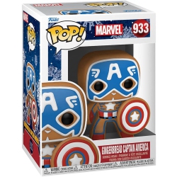 FUNKO Pop Marvel 3.75 Inch Action Figure - Gingerbread Captain America #933
