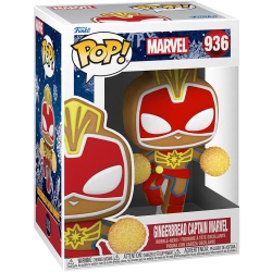 FUNKO Pop Marvel 3.75 Inch Action Figure - Gingerbread Captain Marvel #936