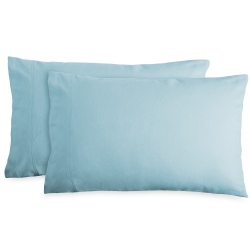 BARE HOME Standard Flannel Pillowcase Set Of 2 - 100% Cotton - Velvety Soft Heavyweight - Double Brushed Flannel
