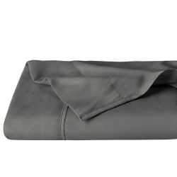 BARE HOME Flat Top Sheet Premium 1800 Ultra-Soft Microfiber Collection - Double Brushed, Hypoallergenic, Wrinkle Resistant, Easy Care (Gray, Twin Xl)