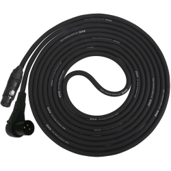 LYXPRO 30 Feet Right Angle Xlr Male to Female 3 Pin Mic Cord for Powered Speakers Audio Interface Professional Pro Audio Performance Camcorders Dslr