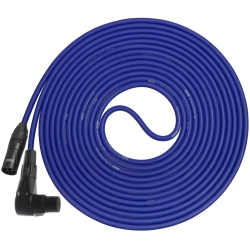 LYXPRO - 25 Ft - - Xlr Male to Right Angle Female Microphone Cable for Professional Microphone & Devices In Blue