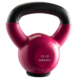 BINTIVA 10Lbs Kettlebells - Professional Grade, Vinyl Coated, Cast Iron Weights