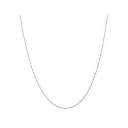 GEM AND HARMONY 10 Karat Gold Chain 18 Inch Chain .5MM In White