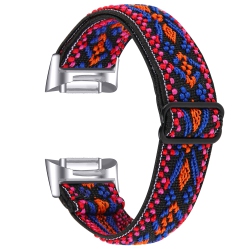 STRAPSCO Replacement Woven Nylon W/ Pattern Watch Band Strap for Fitbit Charge 5 - Woven Pattern 4 In Multicolor