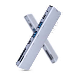 SENSEI PHOTO USB-C Hub Multifunction Adapter for Apple Macbook Pro, Macbook Air With 7 Ports Compatible With Thunderbolt 3