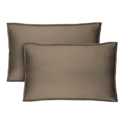 BARE HOME Premium 1800 Ultra-Soft Microfiber Pillow Sham - Double Brushed - Hypoallergenic - Wrinkle Resistant - Standard, Taupe