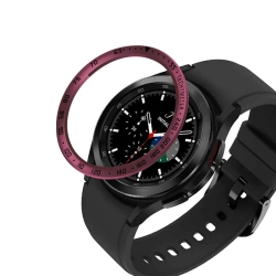STRAPSCO Tpu Rubber Replacement Bezel Ring for Samsung Galaxy Watch 4 - for 42MM Galaxy Watch4 - Sangria In Red