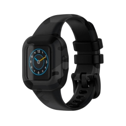 STRAPSCO Patterned Silicone Watch Band Strap W/ Buckle for Garmin Vivofit Jr. 3 - Camo In Grey