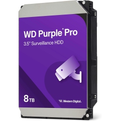 WESTERN DIGITAL 8Tb Wd Pro Surveillance Internal Hard Drive HDD - 7200 Rpm, SATA 6 GB/s, 256 Mb Cache, 3.5" (Wd802Purp) In Purple