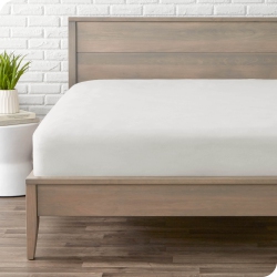 BARE HOME Flannel Fitted Bottom Sheet 100% Cotton - Velvety Soft Heavyweight - Double Brushed Flannel - Deep Pocket - Twin In White