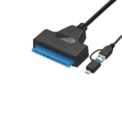 GNS Type C & USB 3.0 Male to SATA 22 Pin 2.5 Inch Hard Disk SSD Drive Adapter Cable