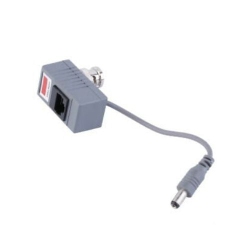 GNS Cat5E to Bnc Passive Video And Power Balun Transceiver for Cctv Camera