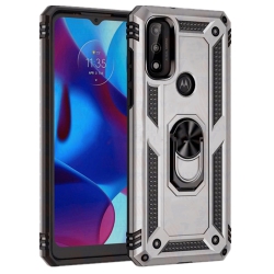 CSMART Anti-Drop Hybrid Magnetic Hard Armor Case With Ring Holder for Motorola Moto G Pure 2021 / G Power 2022 / G Play 2023 In Grey