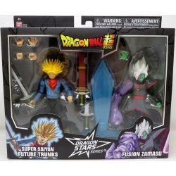 DRAGONBALL Super 6 Inch Action Figure Dragon Stars 2-Pack - Trunks Vs Fusion Zamasu